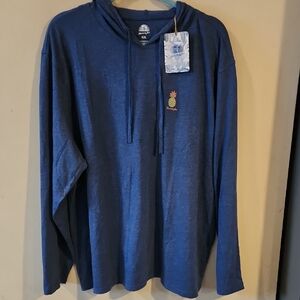 Navy Hooded Men's Sweater with Pineapple Logo